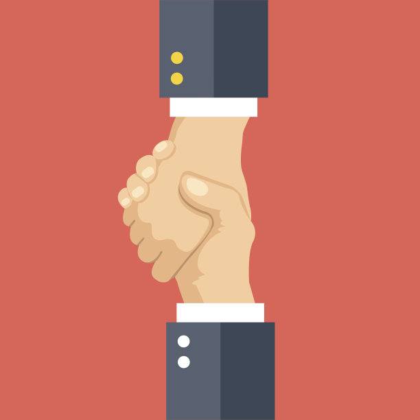 援助之手的概念。一只手拉着另一只手。平面向量插图图片下载