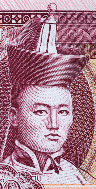 Damdinii Sukhbaatar肖像来自蒙古钱图片下载