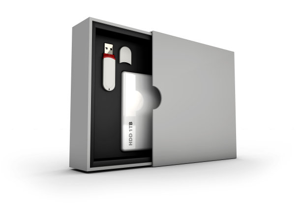 说明黑色和银色闪存，硬盘在白色盒子图片下载