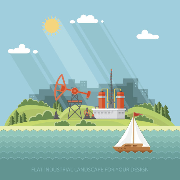 石油工业矢量插图，信息图。汽油燃料的加工图片下载