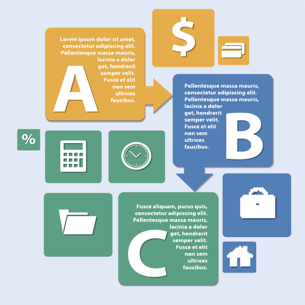 商业信息图折纸风格。可用于工作流布局，图片下载