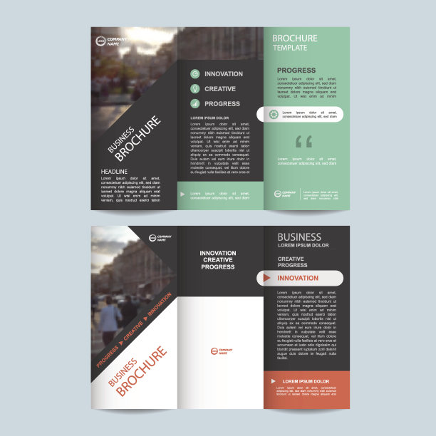 几何三倍商业手册模板图片下载