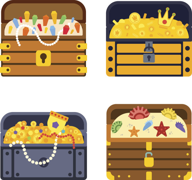 宝箱矢量插图。图片下载