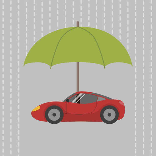 汽车在伞下图片下载