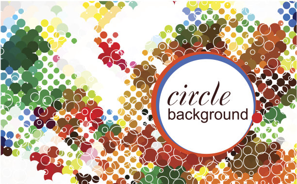 抽象彩色圆背景图片下载