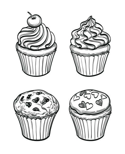 松饼和蛋糕图片下载