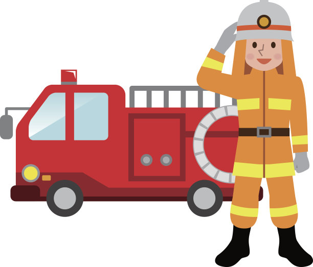 消防车和消防员图片下载
