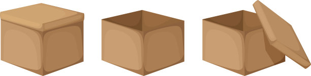 纸板箱。矢量插图。图片下载