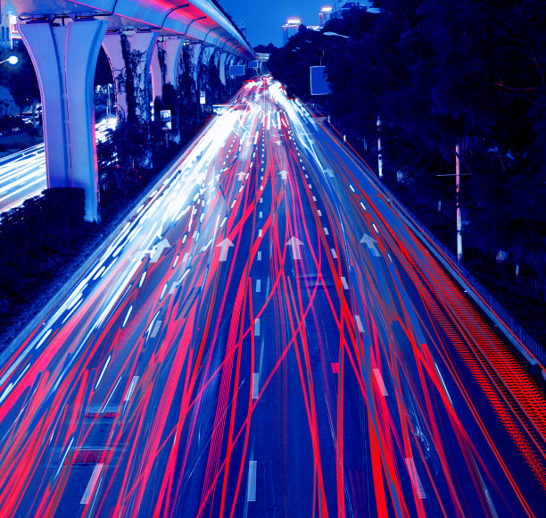 晚上红绿灯图片下载