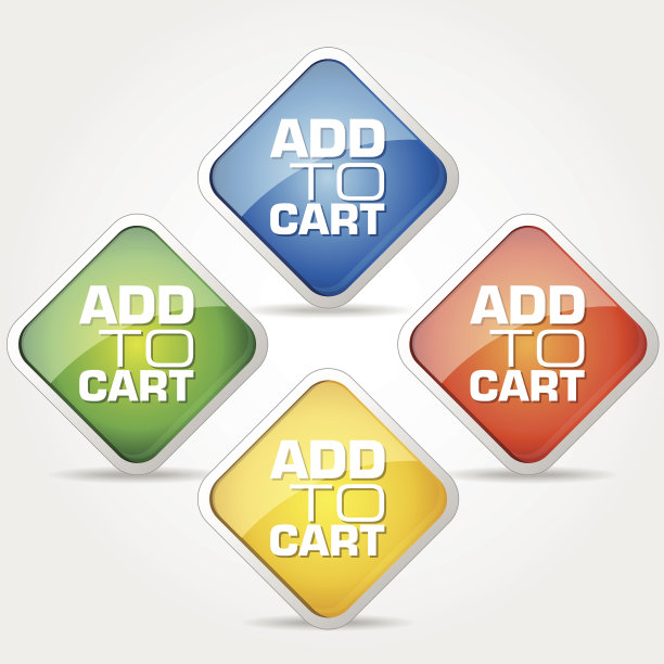 添加到购物车彩色矢量图标设计图片下载