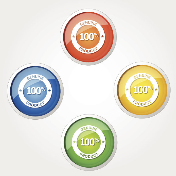 正版产品彩色矢量图标设计图片下载