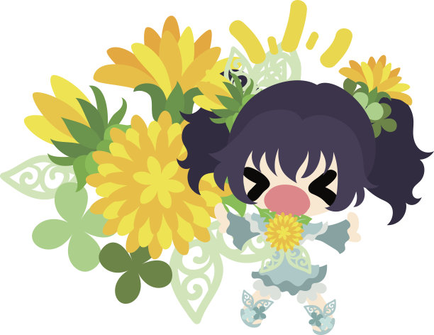 可爱的蒲公英的女孩图片下载