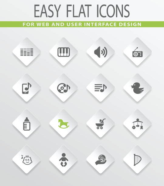 儿童玩具图标集图片下载