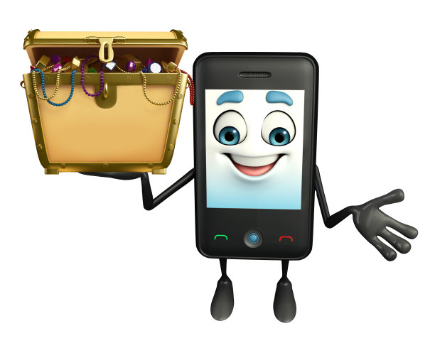 带有宝箱的移动角色图片下载