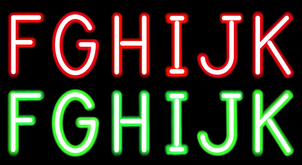 霓虹灯的信件图片下载