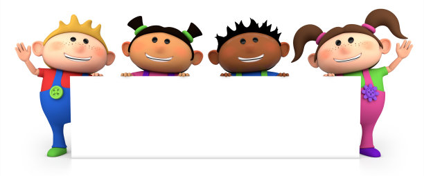 有空白标志的孩子图片下载