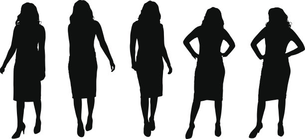 一个女人的矢量剪影。图片下载