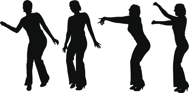 一个女人的矢量剪影。图片下载