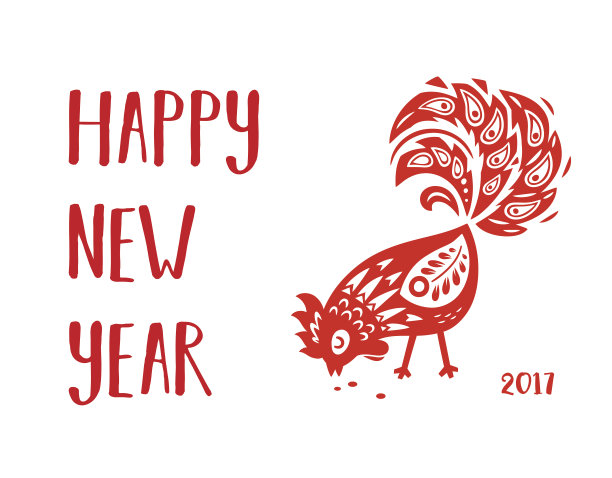 中国历法鸡年。矢量图图片下载