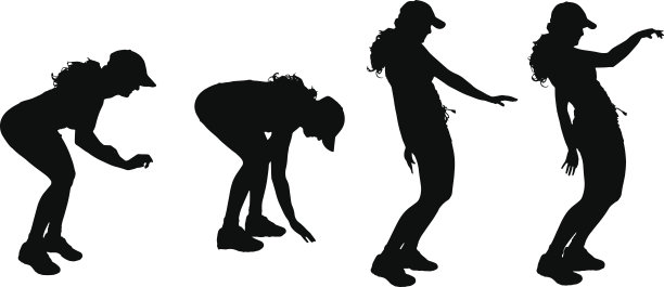 一个女人的矢量剪影。图片下载