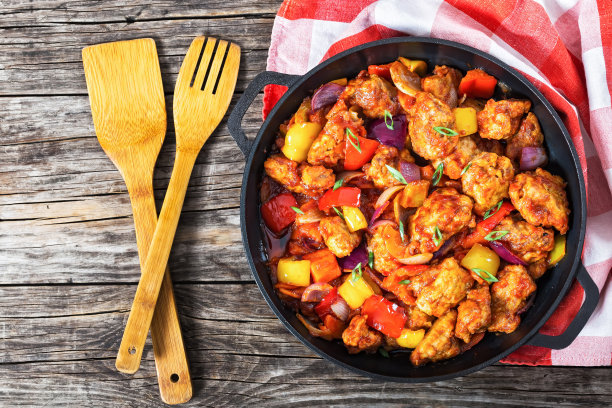 糖醋酥脆猪排素材图片