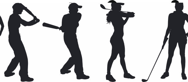 矢量剪影的女人。图片下载