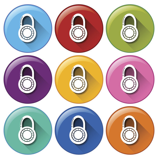 用挂锁圈住按钮图片下载