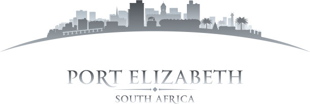 南非伊丽莎白港城市天际线轮廓图片下载