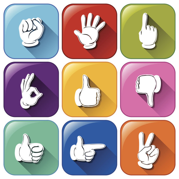 按钮有不同的手势图片下载