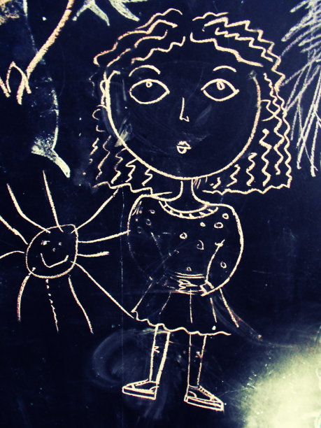 画的女孩的脸图片下载