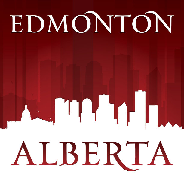 埃德蒙顿阿尔伯塔加拿大城市轮廓线图片下载