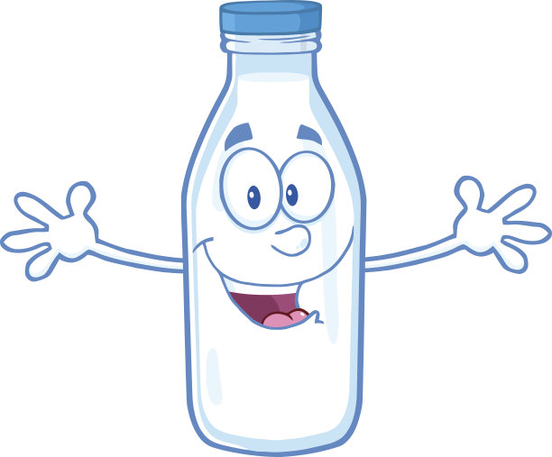 微笑的奶瓶和张开的双臂图片下载