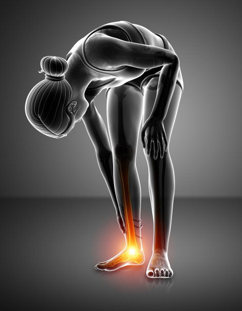 女性脚部脚踝疼痛图片下载