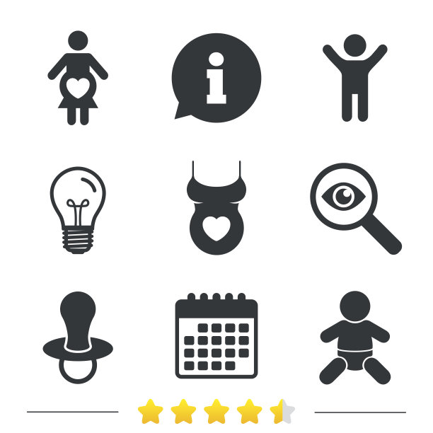 孕妇图标。婴儿，怀孕，假人。图片下载