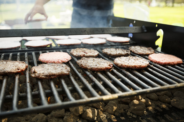 衬里汉堡馅饼烧烤图片下载