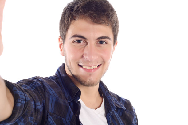 男人在自拍。图片下载