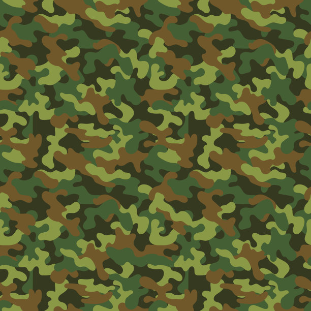 矢量无缝军用伪装图案。无缝矢量抽象背景素材图片