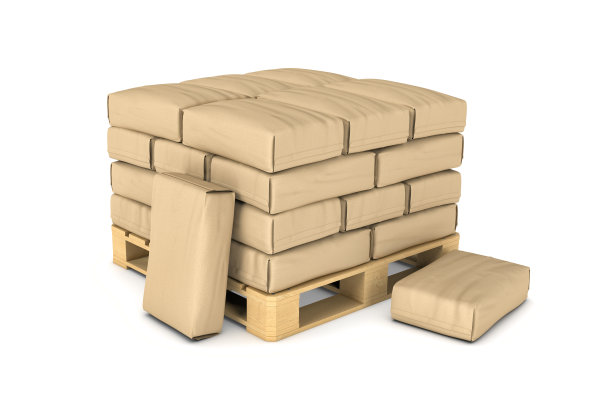 大纸袋的渲染放在托盘上图片下载