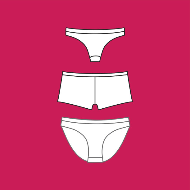 女人的内裤。内衣。内衣绘制矢量图片下载