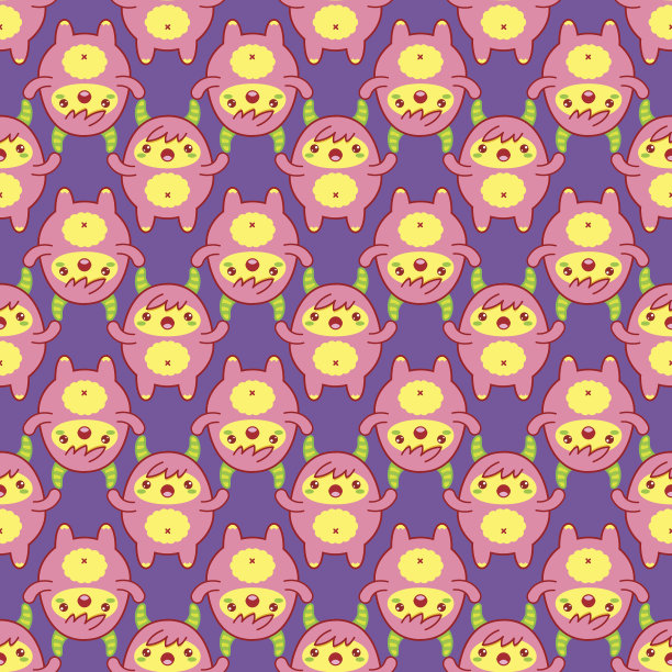 无缝图案与可爱的雪人。矢量图图片下载