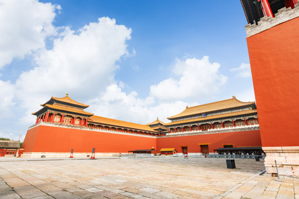 中国北京紫禁城的古代皇家宫殿图片下载