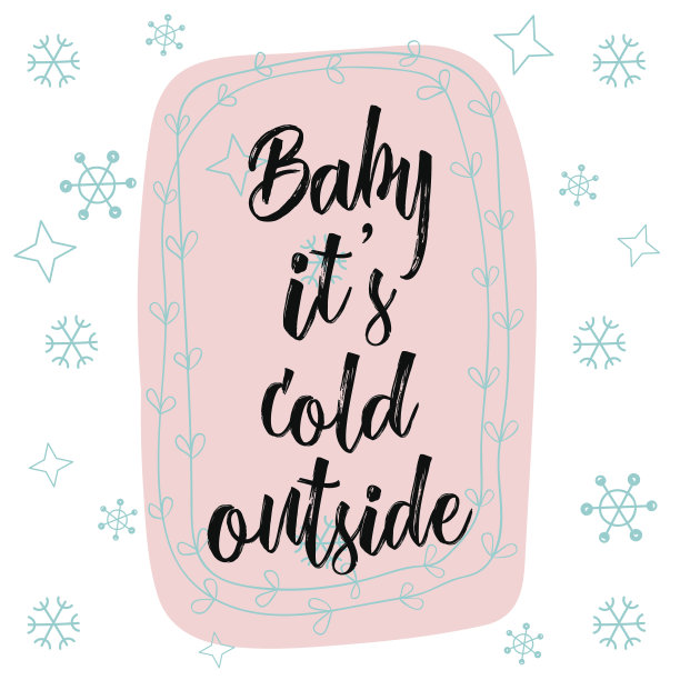 圣诞书法宝贝，外面很冷。图片下载