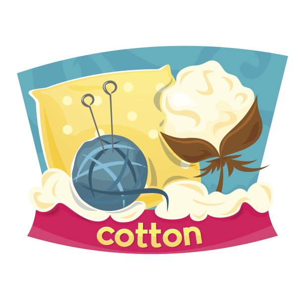棉花制品，矢量插图图片下载