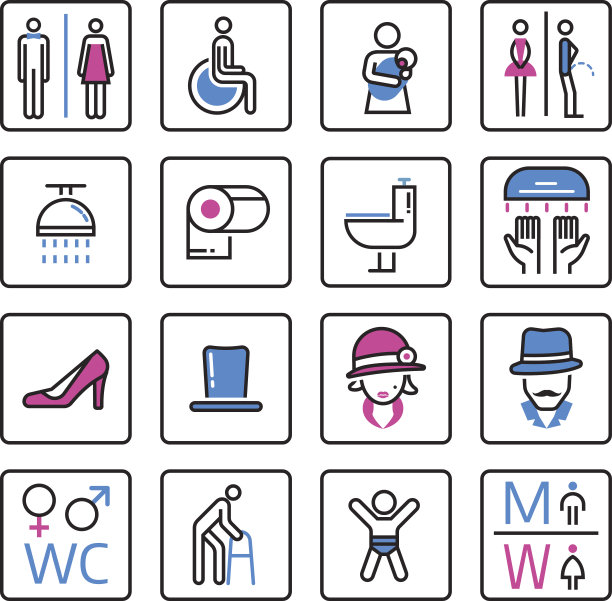 厕所图标——向量图片下载