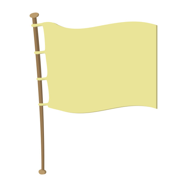 木制旗杆上的白旗图片下载