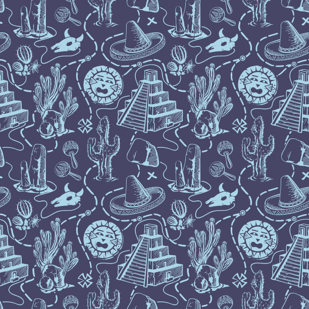 墨西哥无缝模式图片下载