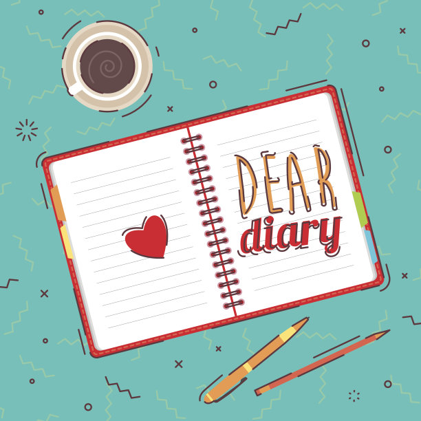 从上面打开空白记事本背景视图图片下载