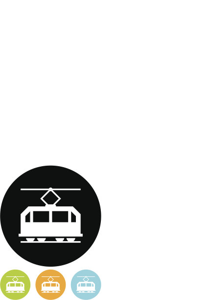 向量电车图标图片下载