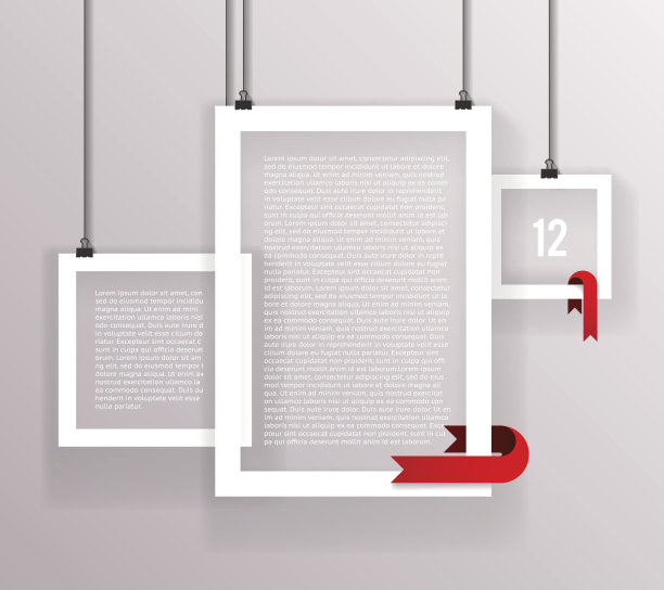 框架纸，大，小，现实的文本海报图标设置模板图片下载