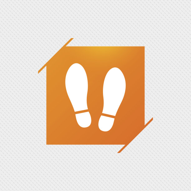 印有鞋标图标。鞋印的象征。图片下载
